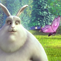 big bunny and butterfly