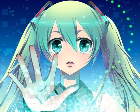 Hatsune Miku - cute, vocaloid, anime, twintails, girl, long hair, sexy, blue eyes, hatsune miku, blue hair