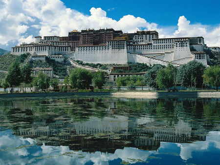 Potala China Tibet - water, tibet, cities, china, potala