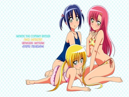 three bikini girls - anime, other