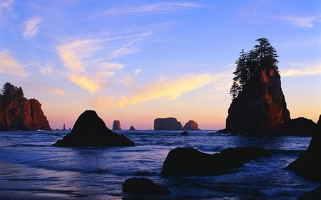 Sea Stacks At Sunrise