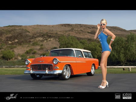 Model-Chevy - orange, model, babe, gm