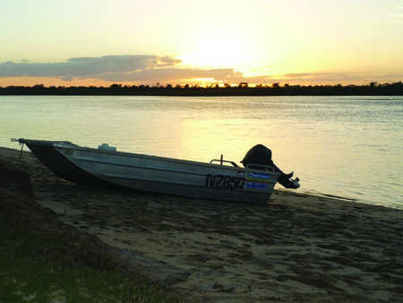 This is the life - river, sunset, water, fishing, boat