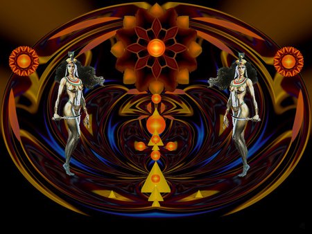 Protectors of the Sun god - fractal, eye candy, abstract