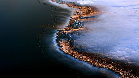 Wave Of Golden - wave, beauty, golden, ocean, colorful