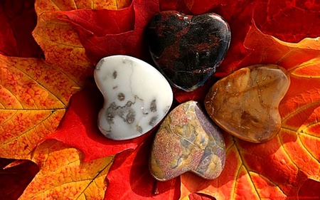 4 hearts - stone, love, stones, heart