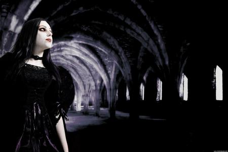 Gothic Angel Girl - wings, gothic, dark, angel