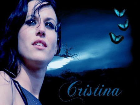 Lacuna Coil - Blue Butterfly - butterfly, cristina, lacuna coil, blue