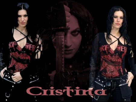 Lacuna Coil - cristina - black, lacuna coil, cristina, red