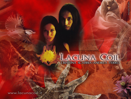 Lacuna Coil - Cristina - fire, lacuna coil, cristina, red