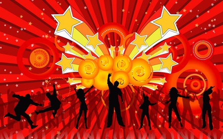 Vector Wallpaper - abstract, circles, shaker, vector, celebration, stars, party, colours, moves, dance