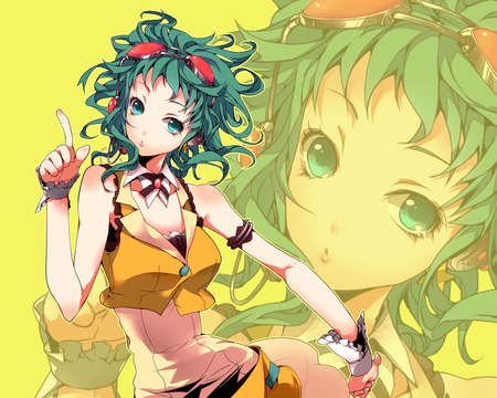 Gumi - anime, vocaloid, girl, short hair, gumi, blue hair, cute, sexy, blue eyes