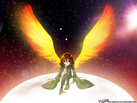 shana's flaming wings - shakugan no shana, shana