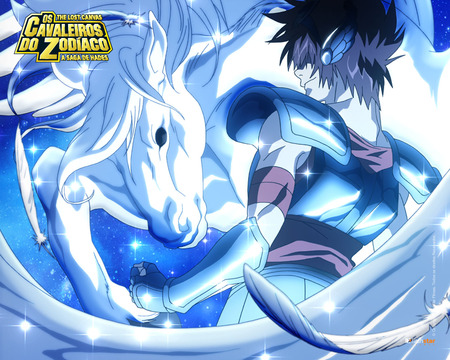 Lost-Canvas_Tenma Pegasus Aura - saint, seiya, alone, tenma, pegasus, canvas, lost