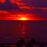 Waikiki at sunset