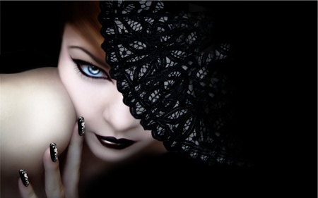 the temptress 1280x800. jpg - temptress, hat, black, lady