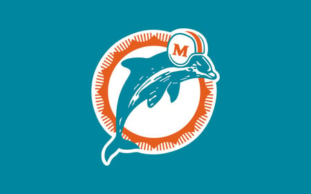 Miami Dolphins - swim, helmet, orange, florida, logo