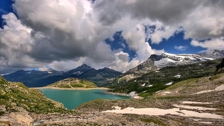 Alpine landscape  - moountains, landscape, lakes