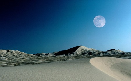 Image of Perfection - sand, africa, sahara, moon, desert, nature