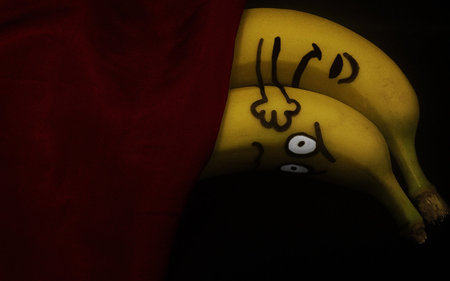 bananas spooning! - spoon, spooning, fruits, funny, bananas