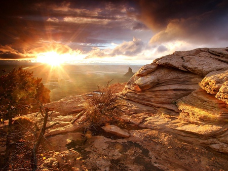 the dry land - shadows, desert, sunsetting