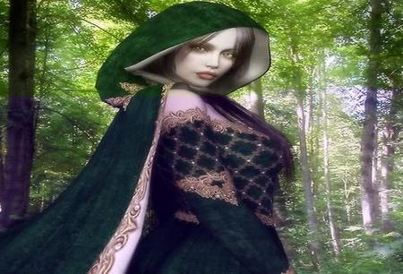 Celtic Pride - lady, irish, celtic, green, mysterious, fantasy