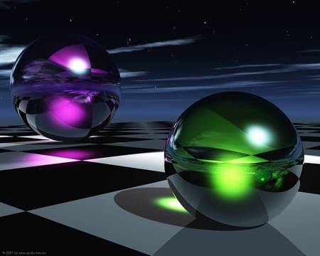 Two Balls - 2, balls, green, two, 3d, pink