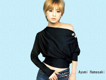 cute,singer,Ayumi Hamasaki,in black - singer, cute, in black, ayumi hamasaki