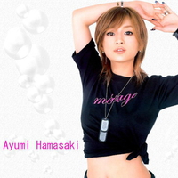 cute,singer,in black clothes,Ayumi Hamasaki