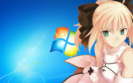 windows sa7er - saber, fate stay night, windows