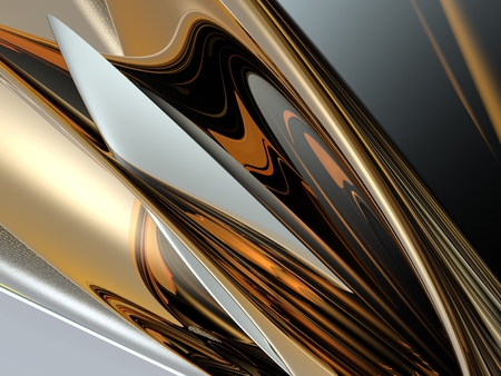 Gold Tail - 3d and cg, abstract