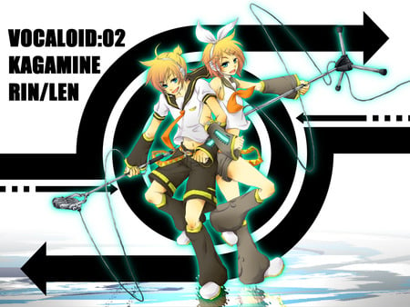 kagamine - vocaloid, kagamine rin, white, cute, kagamine len