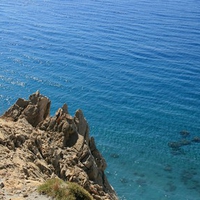 On top of cliff ocean sea view