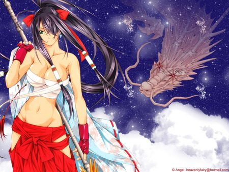 Ikkitousen Blue Girl - ikkitousen, blue, hot, girl, sword