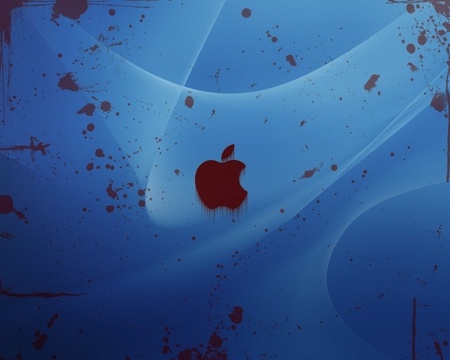 Ink Apple - black, software, blue, computer, apple, technology