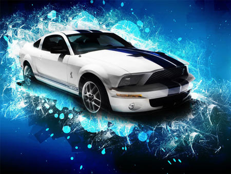 gt500 - cras, 500, cool, black, blue, gt, shelby, ford, car, nice, ik, gt500, mustang, lightblue