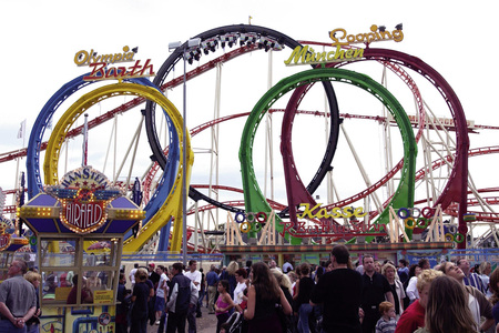 Roller coaster (NRW) - roller coaster, widescreen, wds, architecture