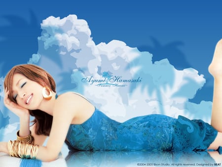 cute,singer,Ayumi Hamasaki,in clouds - cute, clouds, ayumi hamasaki