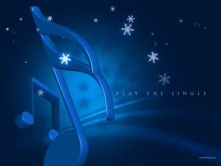 jingle music note - abstract, 3d and cg, blue