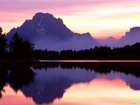 Velvet Finish - nature, love, sky, lake, landscape, cool, mountain, sunset