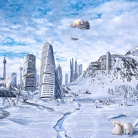 Fantasy Sci-Fi Winter Background