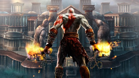 God of war - of, war, horse, god, cratos, fire