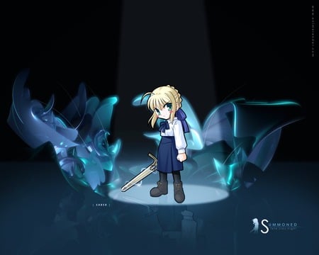 mini saber - chibi, saber, fate stay night