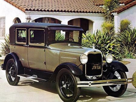 1928-Ford Model A 4 Door Sedan - model a, ford, classic