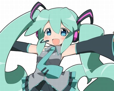 Hatsune Miku - anime, vocaloid, twintails, girl, hatsune miku, long hair, blue hair, chibi, cute, sexy, blue eyes