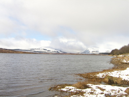 lough mourne - snow, lake, mountains