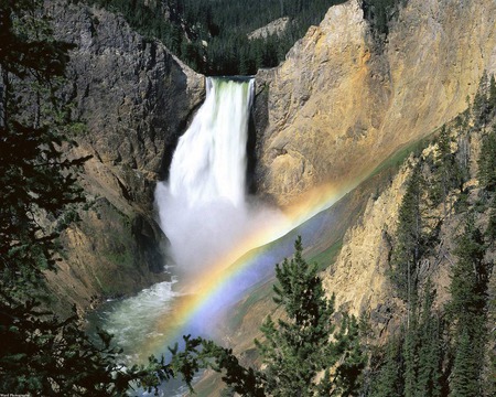 Yellowstone_Falls - nature, hot, falls, scene, yellowstone