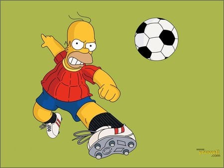 HOMER THE SOCCER PLAYER - homer, sports, soccer