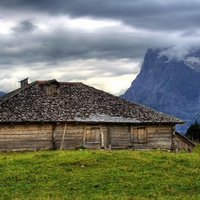 OLD HOUSE at the foot of mountain