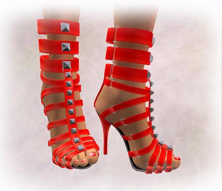 High Heels - abstract, shoes, red